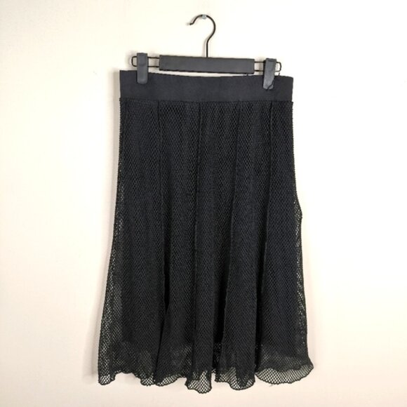 Lapis Whismigoth Whimsical Dark Fairy Cyberpunk Mesh Flowy Midi Skirt M - Picture 2 of 6